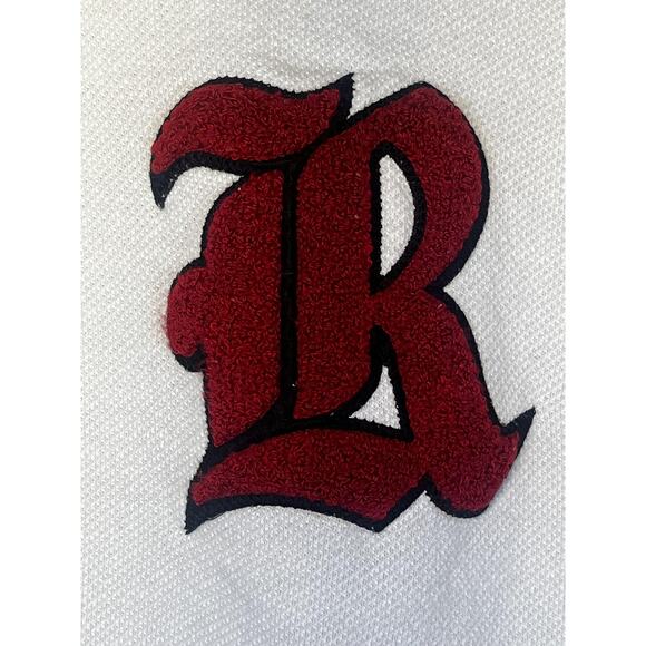 Russell Athletic Sweater Mens Small White Red Black Varsity Chenille R Knit - Picture 4 of 13